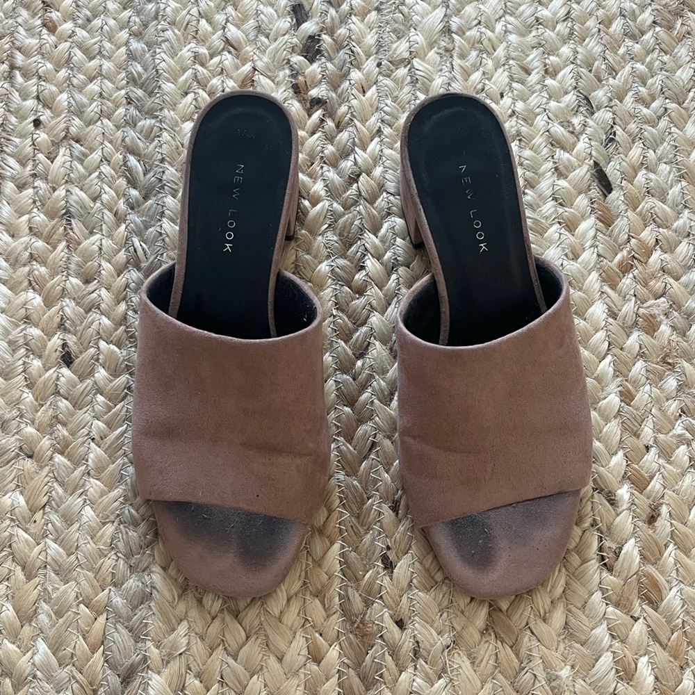 ASOS Suedette Heeled Mule